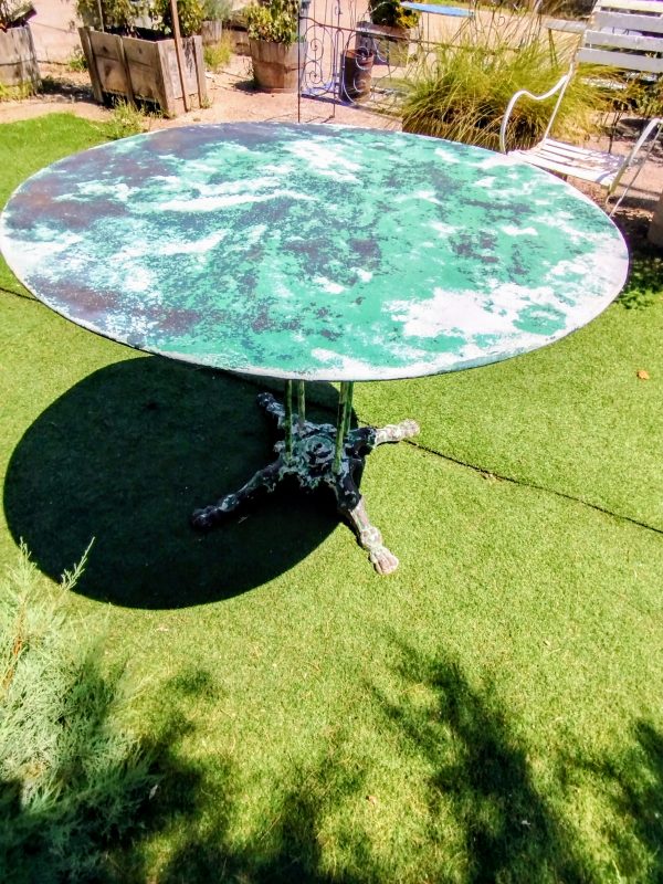 Mesa antigua de jardín francesa - Imagen 2