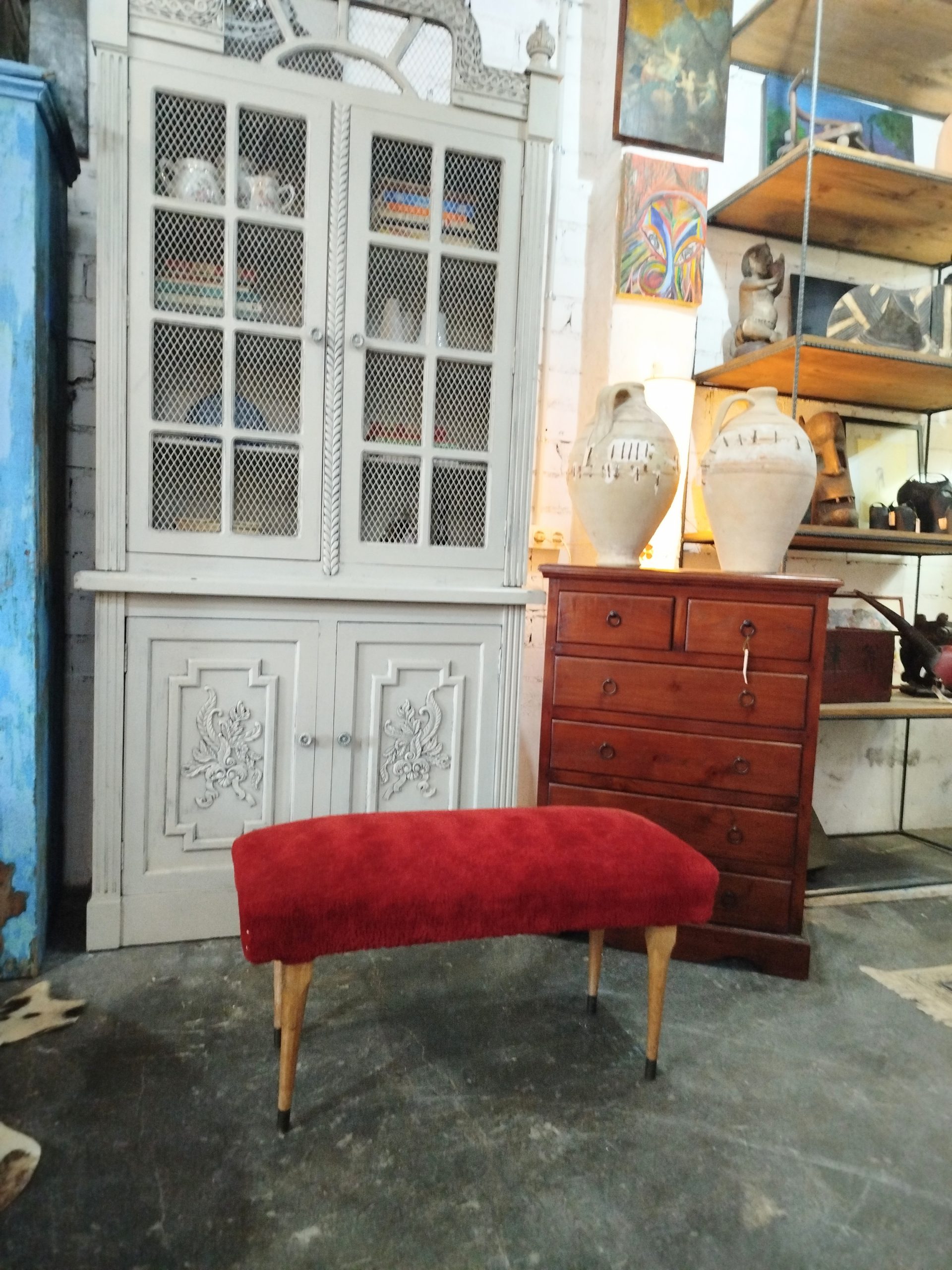 Banqueta Vintage roja