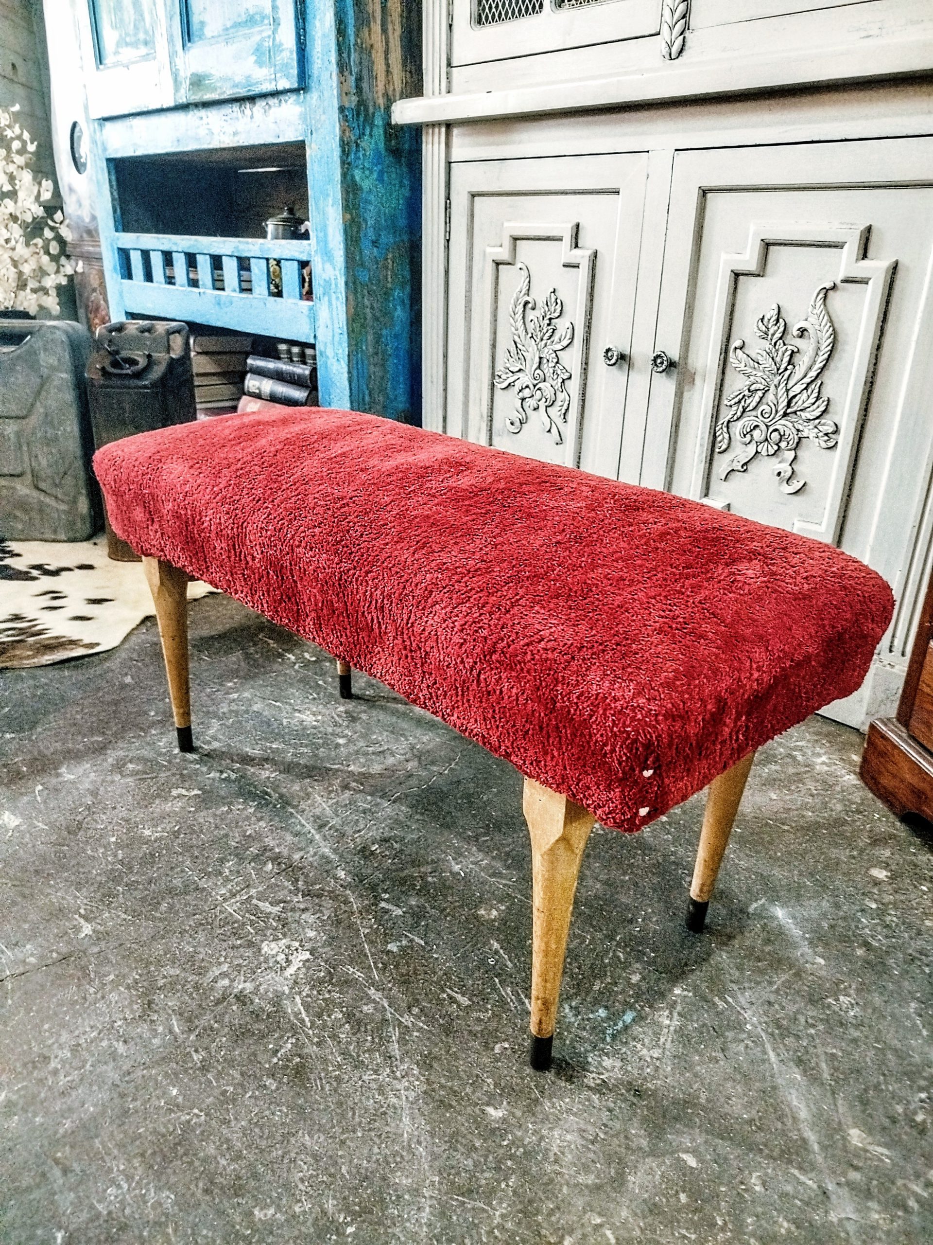 Banqueta Vintage roja - Imagen 3